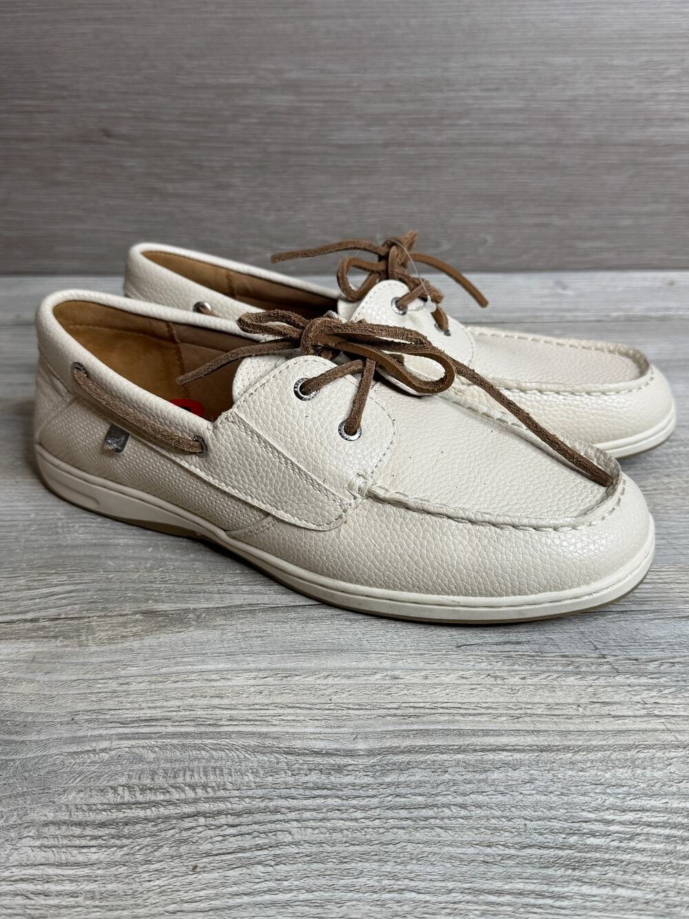 Sperry Original 2-Eye Boat Shoes Women's Whalefish Ivory Comfort Size 10